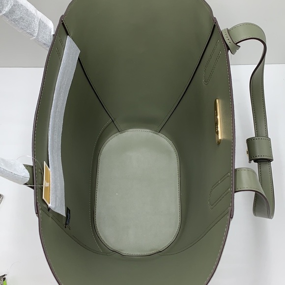 MICHAEL KORS PORTIA Large TOTE ARMY GREEN COLOR Pebbled leather/ suede - Picture 7 of 14